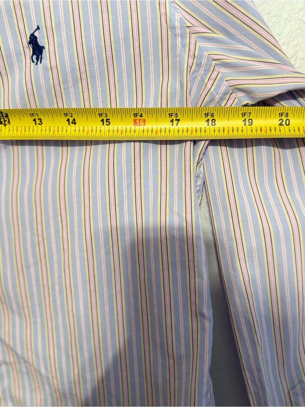 Ralph Lauren Women's Striped Button-Down Shirt in Light Blue, White & Peach - Picture 4 of 6